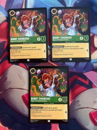 Bobby Zimuruski x3 Carte Disney Lorcana