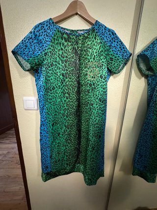 Vestido Versace x H&M Leopardo Verde