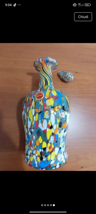 Bottiglia Murano Vetro Colorato