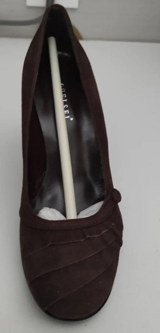 Zapatos tacón símil ante marrones
