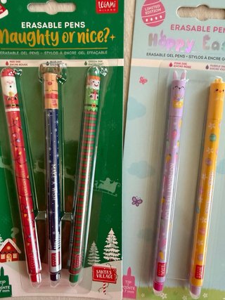 Set 5 Penne Cancellabili Legami Natale Pasqua