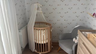 Cuna Stokke Sleepy + Colchon + Dosel + chichonera