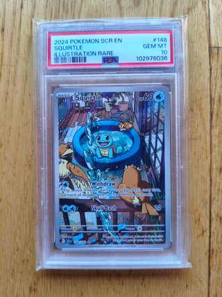 Carta Pokémon Squirtle 148 Stellar Crown PSA 10