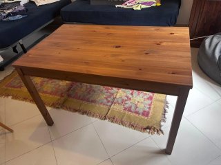Mesa de comedor madera 118x74x74