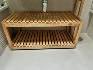 Mobile basso per bagno in bambù IKEA