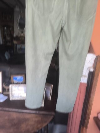 Pantalones verdes con detalles plateados