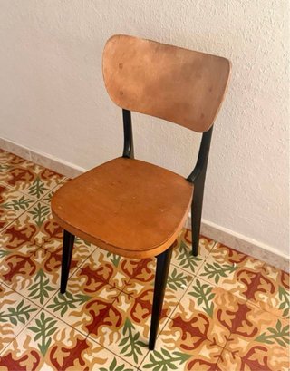 Silla vintage madera años 70