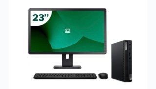 PC compacto de sobremesa con pantalla HP y accesor