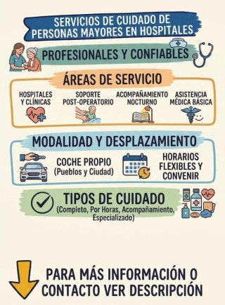 Servicio cuidado de personas mayores en hospital
