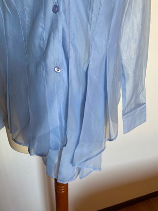 Camicia trasparente azzurra