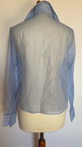 Camicia trasparente azzurra