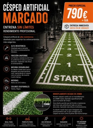 Césped Artificial Marcado 2x10m