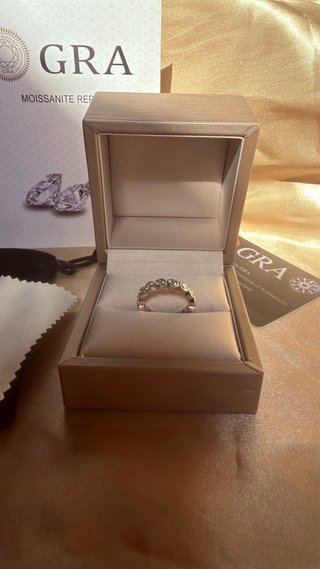 Anello Eternità Diamante Moissanite Rotondo