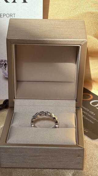 Anello Eternità Diamante Moissanite Rotondo