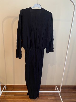 Vestido Largo Negro Zara Talla Única