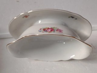 Salsiera vintage porcellana decorata