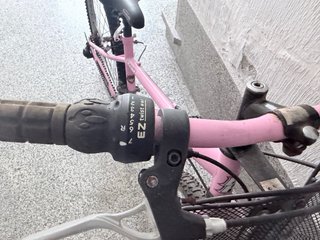 Bicicleta rosa OREGON con cesta