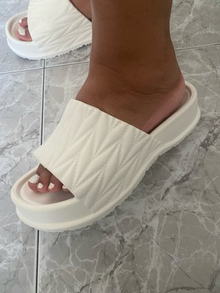 Ciabatte bianche imbottite (gomma) nuove