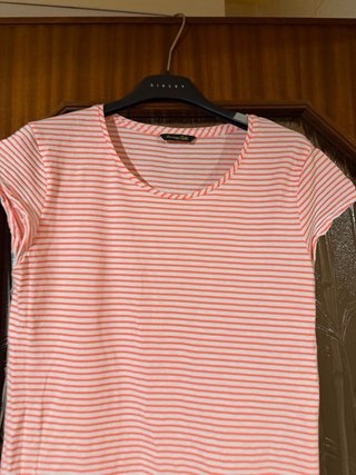 T-shirt righe rosa e bianche Massimo Dutti