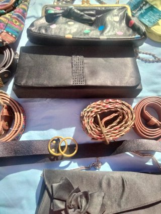 Lote bolsos fiesta, mochila, cinturones