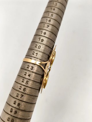 ORO NUEVO 18KT Anillo Lanzadera Oval  Piedras Rosa