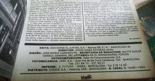 TITANIC Extra 2 (El Jueves) Comic