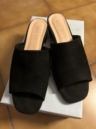 Sandalias negras ante mujer talla 38