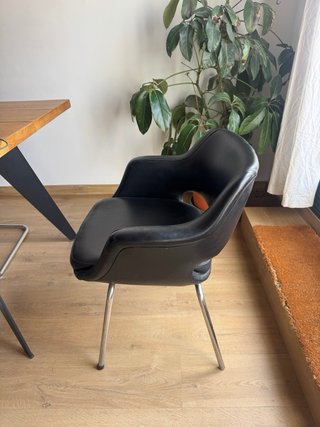 Poltrona vintage nera anni '70