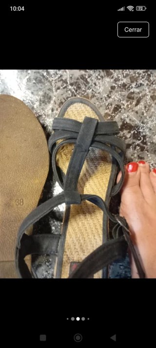 Sandalias negras mujer