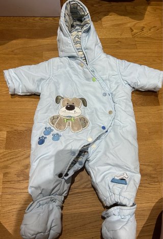 Buzo de bebé 0-3 meses azul con perro
