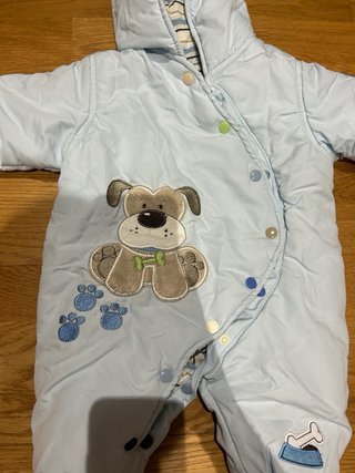 Buzo de bebé 0-3 meses azul con perro