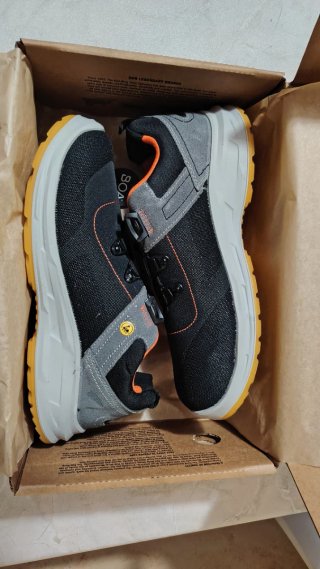 Scarpe antinfortunistiche Boa nere arancioni