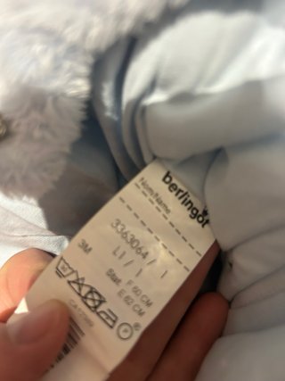 Buzo peludo azul bebé 3 meses