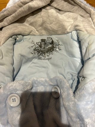 Buzo peludo azul bebé 3 meses