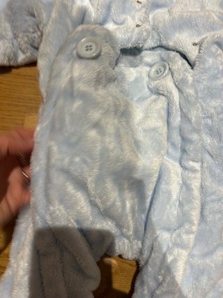 Buzo peludo azul bebé 3 meses