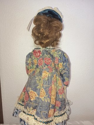 Muñeca Porcelana Victoriana Vestido Floral