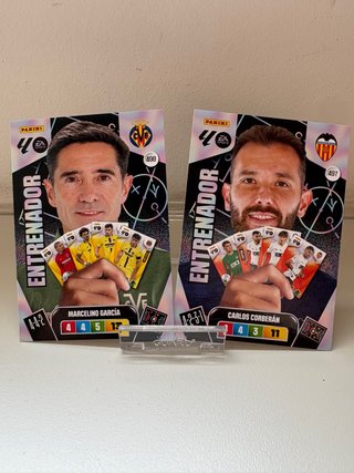 2 Cromos Panini Adrenalyn Entrenador La Liga