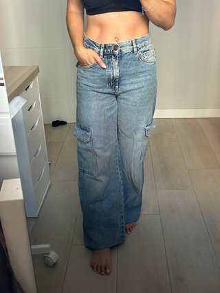 Pantalones vaqueros cargo Pull&Bear
