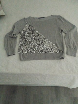 Jersey Sita Murt gris con apliques