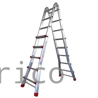 Escalera Telescópica Aluminio 4+4 Pestaña