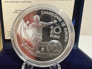 Moneda 10 euros España Plata Campeones Europa