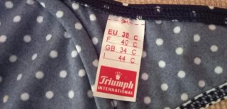 Conjunto Bikini marca Triumph Azul y Blanco Nuevo