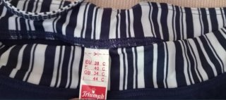 Conjunto Bikini marca Triumph Azul y Blanco Nuevo