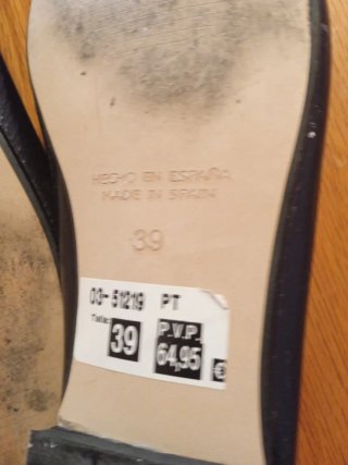 Zapatos planos negros talla 39