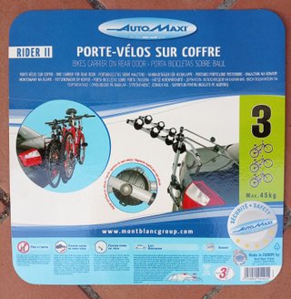 Portabici bagagliaio fino a 3 bici Decathlon
