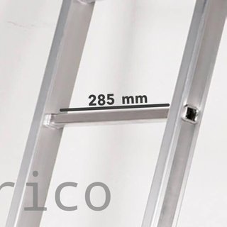 Escalera Telescópica Articulada Aluminio 4+4 Pestaña