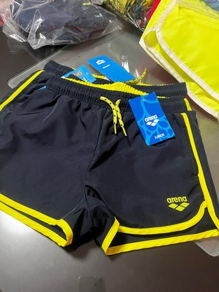 Bañador Arena niño negro y amarillo