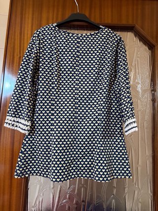 Camicia Almatrichi fantasia cuori bianca blu