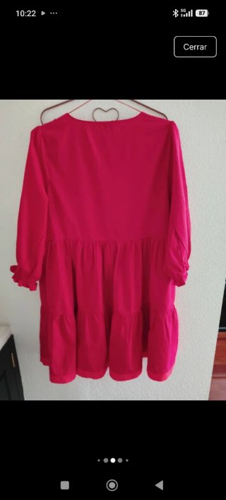 Vestido Zara Coral Talla M
