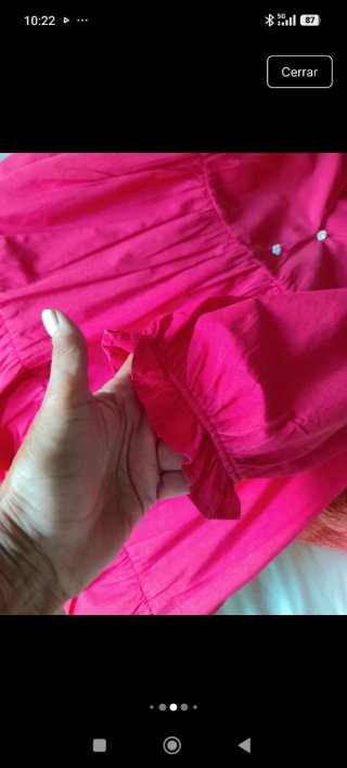 Vestido Zara Coral Talla M